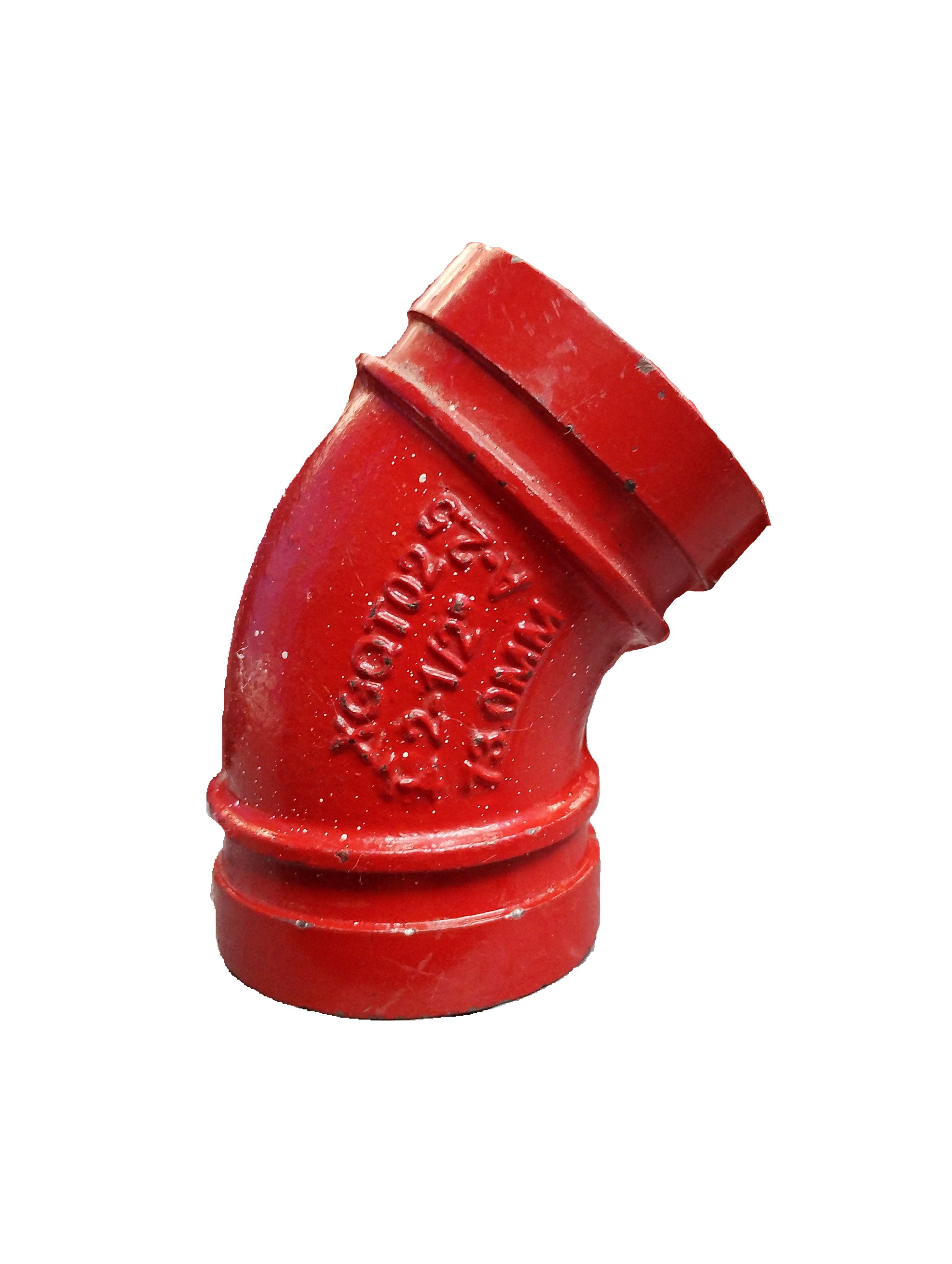 CODO RANURADO DE 2 1/2" X 45° 